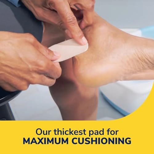 Self-adhesive Molefoam strips for bunion and callus protection.