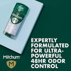 Mitchum clear antiperspirant gel stick for men showing forty eight hour odor defense label