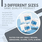 Dealmed sterile cotton wound care pads showing professional grade quality