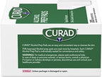 Comparison of Curad medium size prep pads showing thick 2-ply quilted texture.