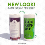 Dermaglove Bug Off Me thirty five count biodegradable mosquito wipes container for family outdoor protection