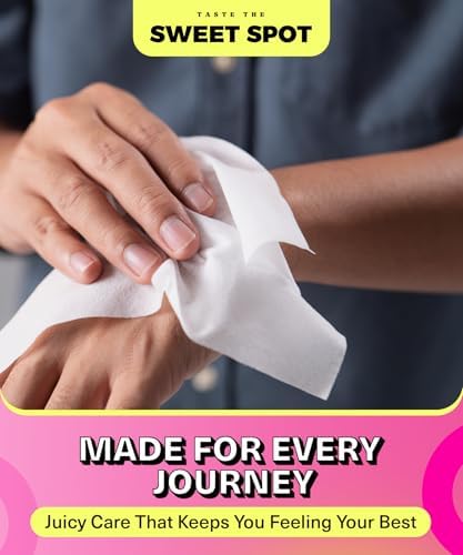 Comparison of Sweet Spot flushable wipes size for handbag storage.