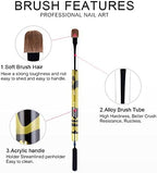 Close up of Kolinsky sable brush bristles for nail art