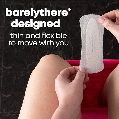 Close up of U by Kotex thin panty liner texture showing the breathable cottony cover.