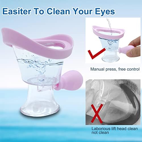 Silicone manual air pressure eye cleaning tool for dust removal