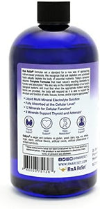 Back label of RnA ReSet ReMyte showing pico-ionic formula nutritional facts and ingredients.