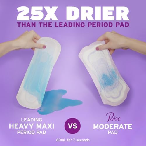 Poise fresh protection long pads showing absorption layer design features.