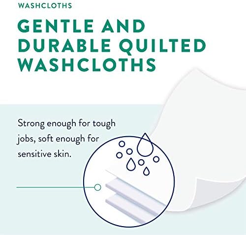 Stack of Prevail disposable adult washcloths for hygiene