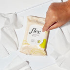 FLEX feminine care wipes packaging showing 12 count per pack.