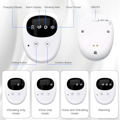 Wireless enuresis alarm with three alert modes sound and vibration