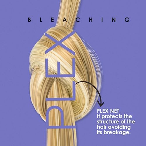 Hellawell Professionals Blondish Plex Plus 9 imported hair lightening treatment close-up view of the ingredients list.