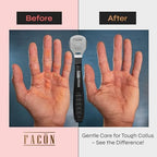 Ergonomic pedicure shaver for removing hard skin and cracked heels