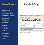 Side view of Puritan's Pride Lutein 120 count bottle