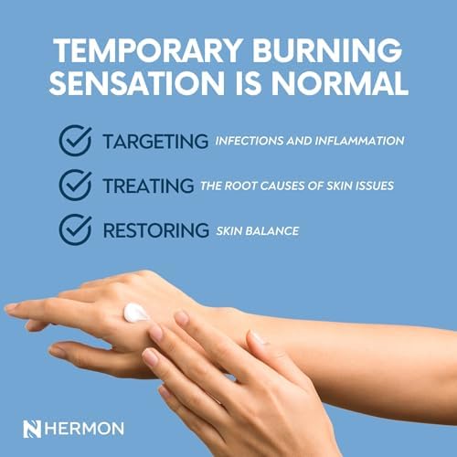 Hermon 100ml medicated cream container highlighting fast acting cooling sensation for fungal infections