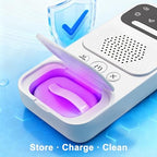 White noise and night light functions on the bedwetting alarm receiver.