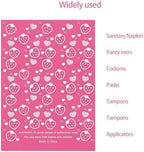 Bulk pack of 150 count feminine hygiene disposal bags for home and office.