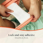 Back of Cora overnight pads packaging with ingredient and usage details