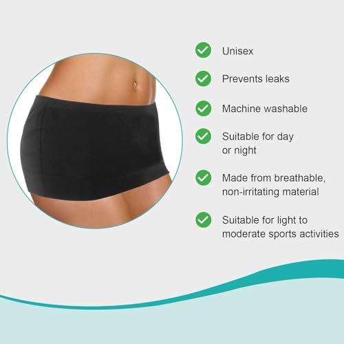 Back view of the seamless black ostomy hernia belt for men and women.