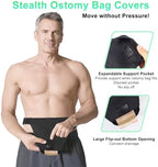 Side view of HJKEMI breathable ostomy support belt with adjustable buckle