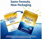 Close-up of Refresh preservative-free sterile single-use vials for dry eye relief.