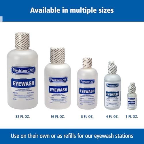 PhysiciansCare sterile isotonic buffered solution nozzle detail for precise eye rinsing
