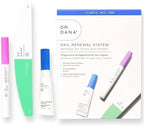 Dr Dana Nail Renewal System three step breakdown showing priming wand and hydrator
