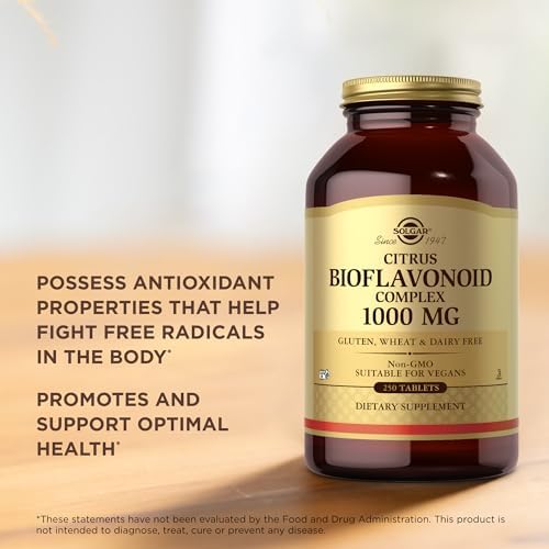 Solgar Citrus Bioflavonoid 1000 mg bottle showing directions for daily usage