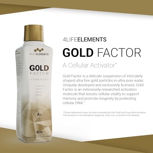 4Life Gold Factor Liquid Formula Glass Pouring