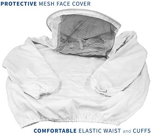 White polyester fabric detail of Vivo beekeeping gear