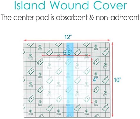Disposable stoma waterproof cover showing flexible film and adhesive border.