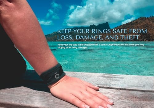 Person wearing RingHero wristband ring holder during gym workout