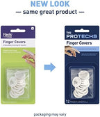 Close up of Flents large size finger cover showing texture and tear resistant design.