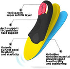 Underneath view of the Valsole insole highlighting the Poron shock absorbing heel pad.