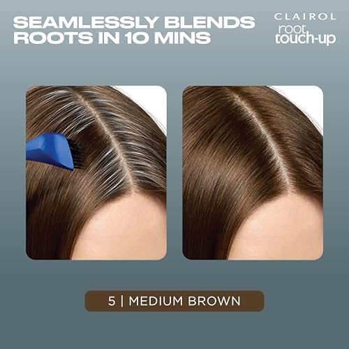 Clairol medium brown shade five color guide back panel