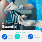 Sterile antiseptic wipes for cleaning skin before injections