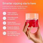 FOCL non-alcoholic relaxation powder mocktail mix poured into sparkling water