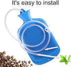 Diuciuhr 2 liter enema bag being used as a hot water bottle for pain relief