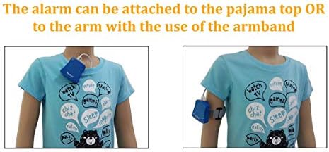 DryEasy medical grade bedwetting alert system highlighting the battery compartment and compact wearable clip design.