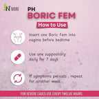 N'More BoricFem 100 percent pure boric acid pharmaceutical grade supplement.