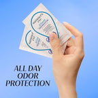 Individually wrapped Summer's Eve boric acid wipes spread out to show portable travel-friendly design.
