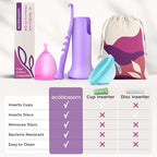 Close up of the flexible and soft purple Ecoblossom period tool for beginners.