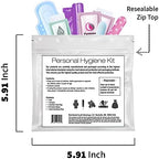 Portable menstrual emergency pack with alcohol hand wipes