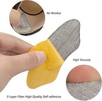 Self adhesive heel grips for women's loose shoes showing the butterfly shape design