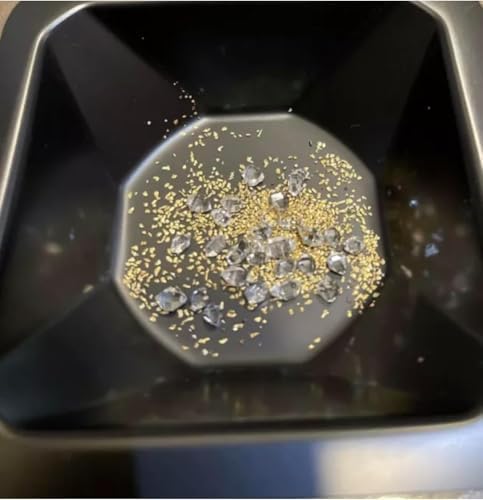 Close up of natural gold flakes in Zurjy paydirt bag