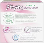 Playtex Simply Gentle Glide unscented tampons multipack with 360 degree leak protection technology.