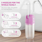 Pancellent B30 pink bidet with 250ml water tank extension.