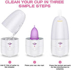 Compact portable menstrual cup wash kit for travel and home storage
