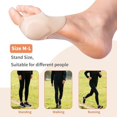 Close up of the integrated gel pad inside the KASAK metatarsal sleeve.