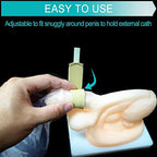 Reusable penile clamp for prostate surgery recovery.