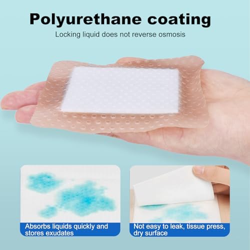 Demonstration of the flexible self adhesive pressure sore pad applied to skin.